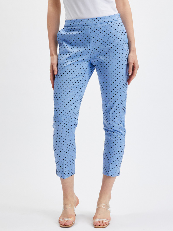 Orsay Blaue gepunktete Damen-Cropped-Hose ORSAY