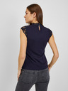 Orsay Dunkelblaues Damen-T-Shirt mit Spitzendetail ORSAY