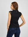 Orsay Schwarzes Damen-T-Shirt mit Spitzendetail ORSAY