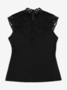 Orsay Schwarzes Damen-T-Shirt mit Spitzendetail ORSAY