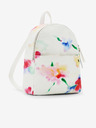 Desigual Weißer geblümter Damenrucksack Desigual Liquidflower Mombasa Mini