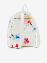 Desigual Weißer geblümter Damenrucksack Desigual Liquidflower Mombasa Mini