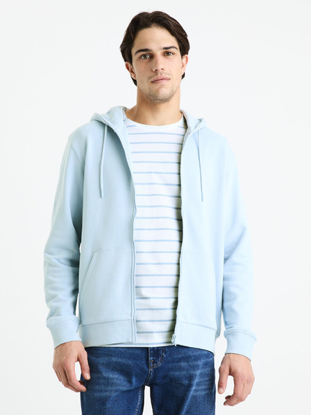 Celio Hellblaues Herren-Basic-Sweatshirt Celio Fethree