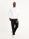 Celio Weißes Herren-Basic-Sweatshirt Celio Gepikraye