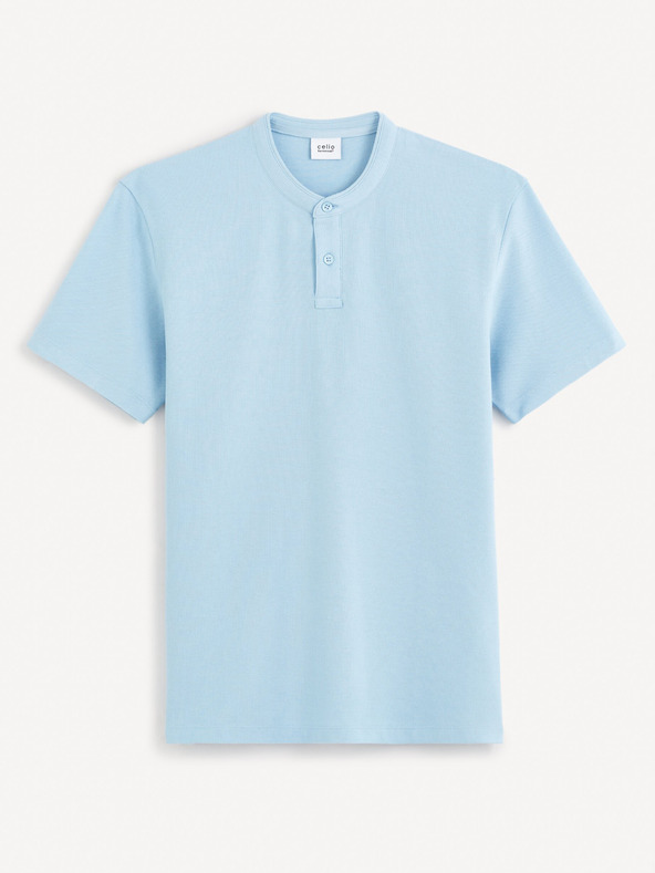 Celio Hellblaues Herren-Poloshirt Basic Celio Gesohel