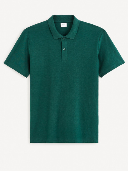 Celio Dunkelgrünes Herren-Poloshirt Basic Celio Feflame