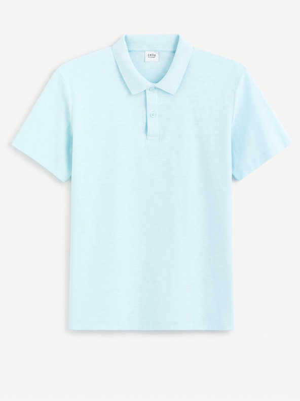 Celio Türkisfarbenes Herren-Poloshirt Celio Feflame