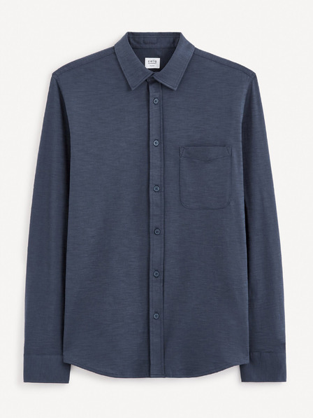 Celio Dunkelblaues Herrenhemd Celio Gaselle