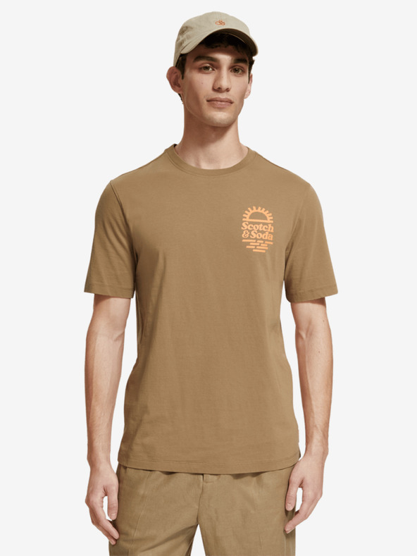 Scotch & Soda Braunes Herren-T-Shirt von Scotch & Soda