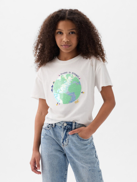 GAP Kinder T-Shirt mit Pailletten GAP