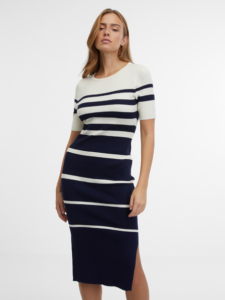 Orsay Blau gestreiftes Damenkleid ORSAY