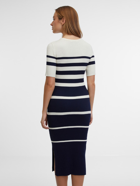 Orsay Blau gestreiftes Damenkleid ORSAY