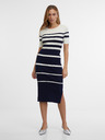 Orsay Blau gestreiftes Damenkleid ORSAY