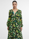 Orsay Schwarz-gelbes gemustertes Maxi-Kleid für Damen ORSAY