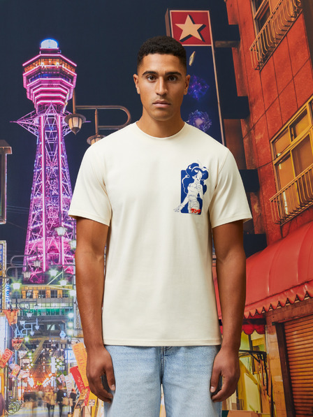 Celio Cream Herren Kurzarm T-Shirt Celio Dragonball