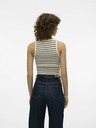Vero Moda Schwarzes und cremefarbenes Damen-Crop-Top Vero Moda Ginny