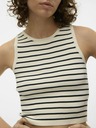 Vero Moda Schwarzes und cremefarbenes Damen-Crop-Top Vero Moda Ginny