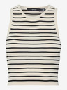Vero Moda Schwarzes und cremefarbenes Damen-Crop-Top Vero Moda Ginny