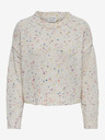 ONLY Cream Gemusterter Pullover für Damen ONLY Gracie