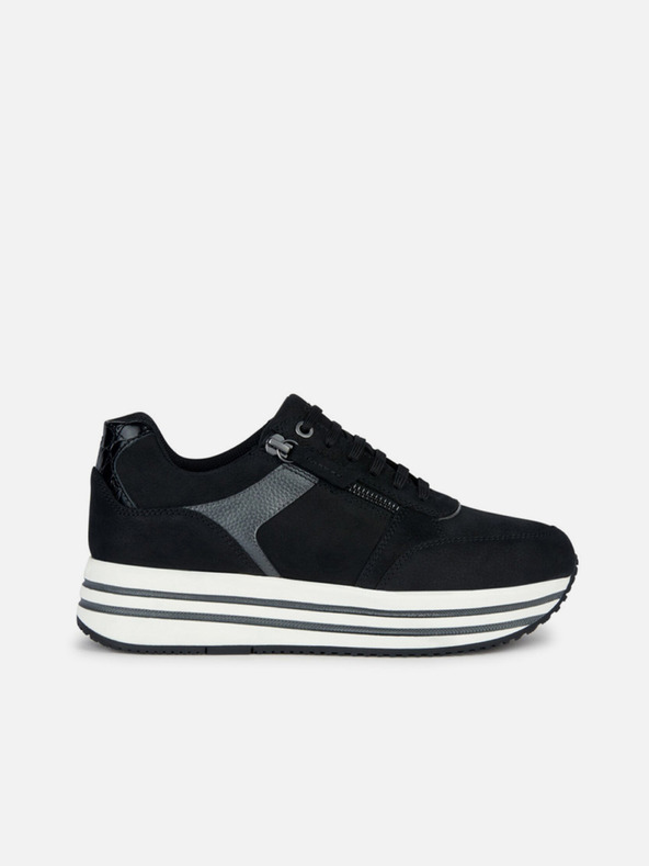 Geox Schwarz Damen Geox Kency Turnschuhe
