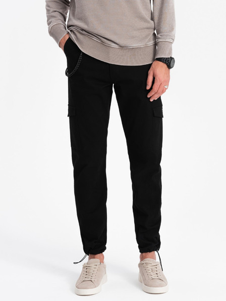 Ombre Clothing Schwarze Herren-Cargohosen Ombre Clothing