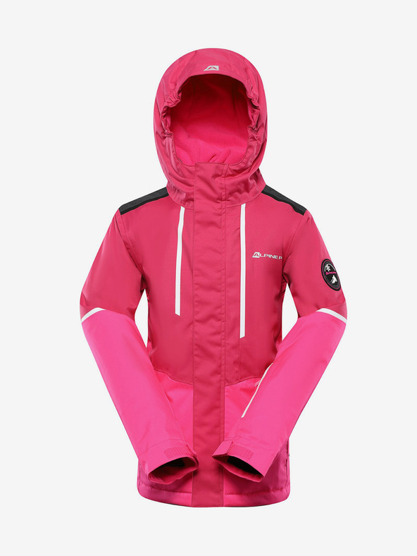 ALPINE PRO Dunkelrosa Mädchen-Skijacke mit Membrane PTX ALPINE PRO Zaribo