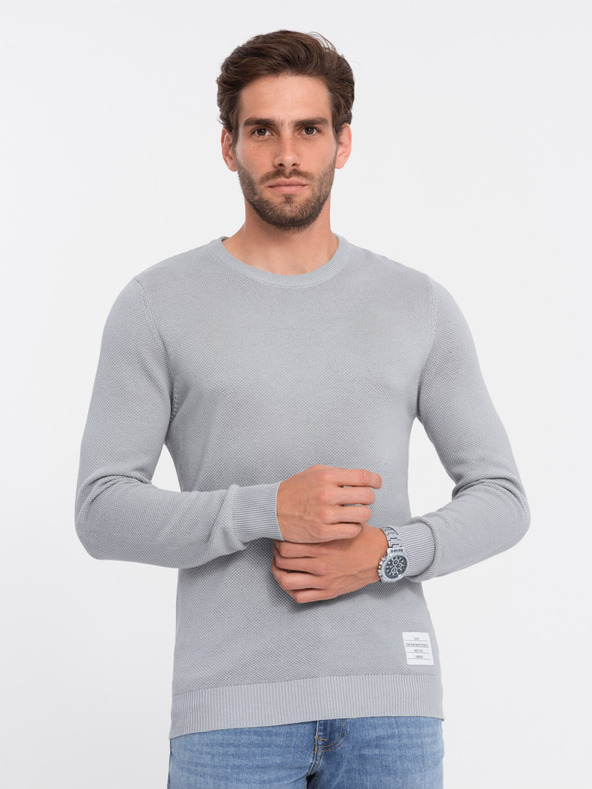 Ombre Clothing Hellgrauer Herren Pullover Ombre Kleidung
