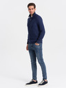 Ombre Clothing Dunkelblau Herren Kragen Pullover Ombre Kleidung