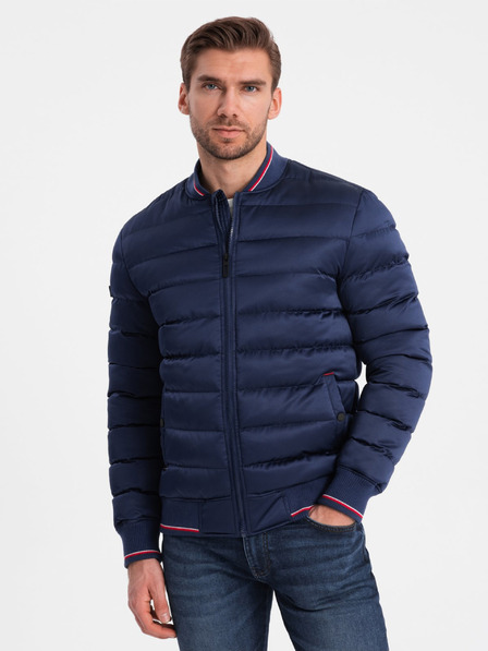 Ombre Clothing Dunkelblau Herren Steppbomber Ombre Clothing
