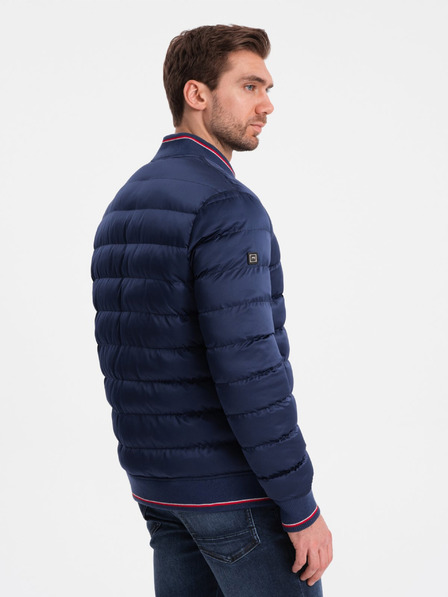 Ombre Clothing Dunkelblau Herren Steppbomber Ombre Clothing
