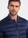 Ombre Clothing Dunkelblau Herren Steppbomber Ombre Clothing