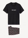 Celio Schwarzer Herren-Kurzschlafanzug Celio Gipypool