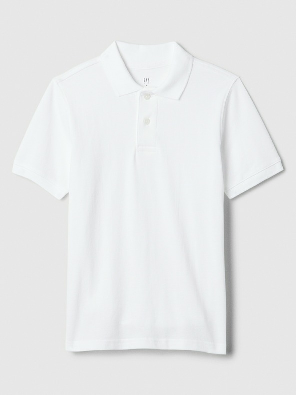 GAP Weißes Pique-Poloshirt für Jungen GAP