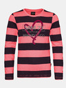 Sam 73 Rosa und grau gestreiftes Mädchen-T-Shirt SAM 73 Hope