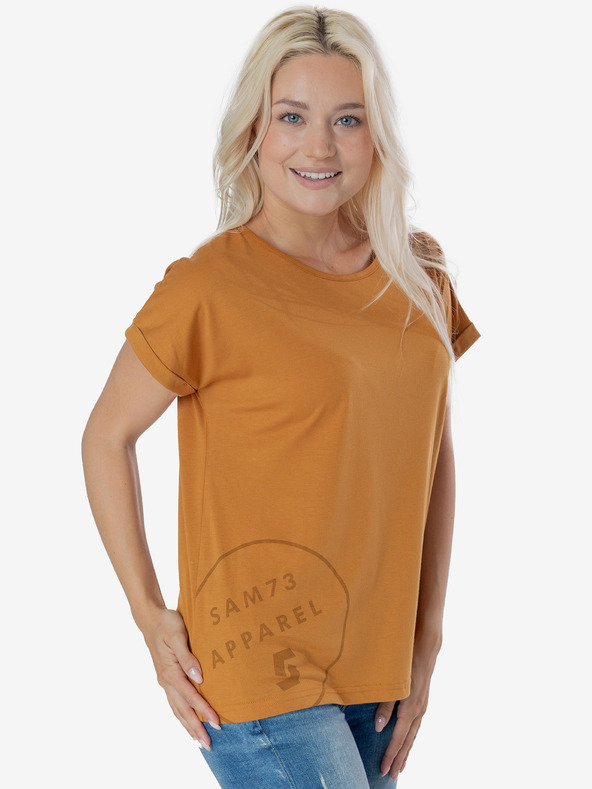 Sam 73 Senffarbenes T-Shirt für Frauen SAM 73