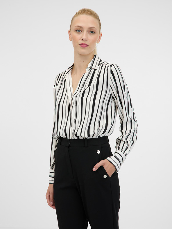 Orsay Weiß-schwarze Damenbluse von ORSAY