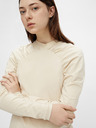 Pieces Cremefarbenes T-Shirt mit gerüschten Ärmeln Pieces