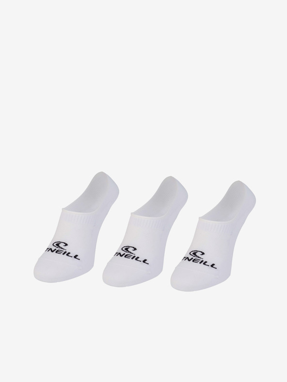 O'Neill Dreierpack Unisex-Socken in Weiß O'Neill FOOTIE 3PK