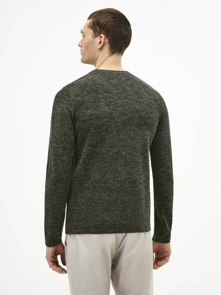 Celio Dunkelgrauer gestreifter Pullover Celio Techill