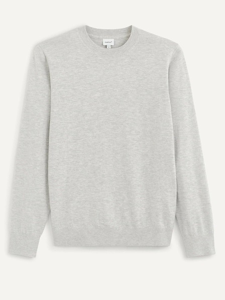Celio Hellgrauer Herren-Basic-Pullover Celio