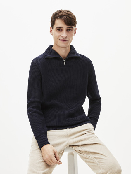 Celio Dunkelblauer Pullover Celio Penolta