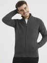 Celio Dunkelgrauer Basic-Pullover Celio Vemilano