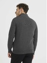 Celio Dunkelgrauer Basic-Pullover Celio Vemilano