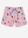 Happy Socks Pinke gemusterte Badehose für Jungen Happy Socks