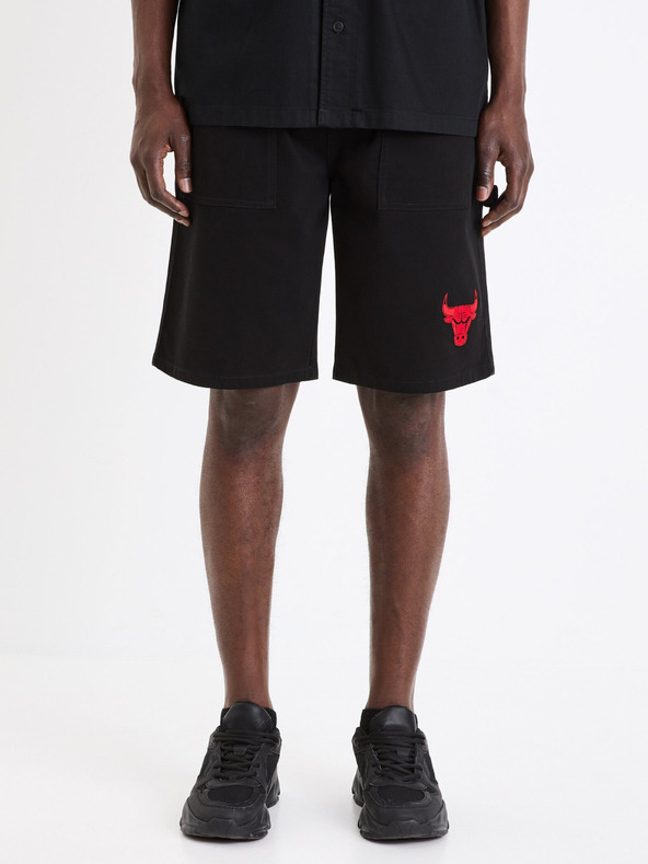 Celio Schwarze Herren Celio NBA Chicago Bulls Shorts