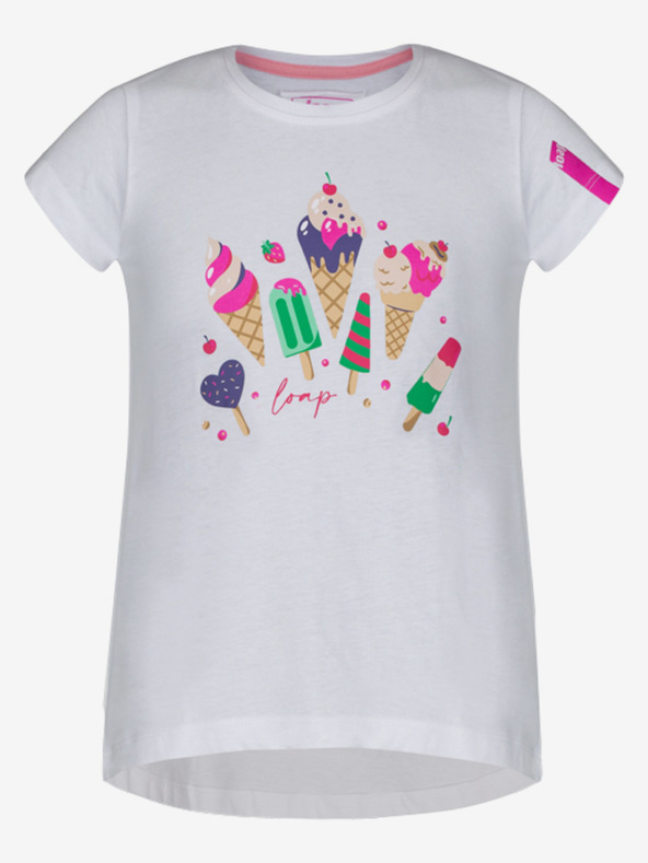 Loap Weißes Mädchen-T-Shirt mit LOAP BESNUDA-Aufdruck