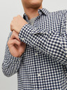 Jack & Jones Weißes und blaues Jack & Jones Gingham-Karohemd für Herren