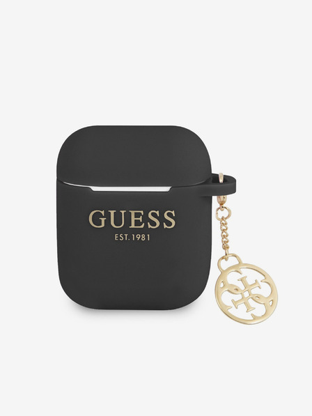 Guess Guess 4G Charm Silikonhülle für AirPods 1/2 Schwarz