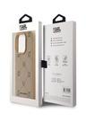 Karl Lagerfeld PU Karl Heads Muster Magsafe Back Cover für iPhone 15 Pro Max Beige Karl Lagerfeld