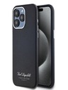 Karl Lagerfeld Genarbtes PU Hotel RSG Back Cover für iPhone 15 Pro Max Schwarz Karl Lagerfeld